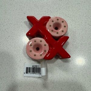 ✨RETIRED✨ 🆕 Nora Fleming • XoXo Red & Pink • “Hugs & Kisses” mini